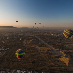 Teotihuacán: globo aerostático al amanecer